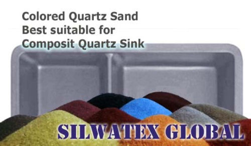 COLORED SILICA QUARTZ FOR COMPOSITE KITCHEN SINK