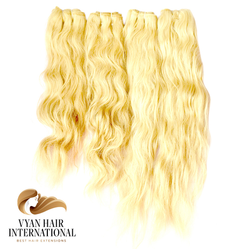 Indian Long Size Length Blonde Hair Weave Extensions 26 Inch Long Bone Straight Blonde Siilky Hair Bundle