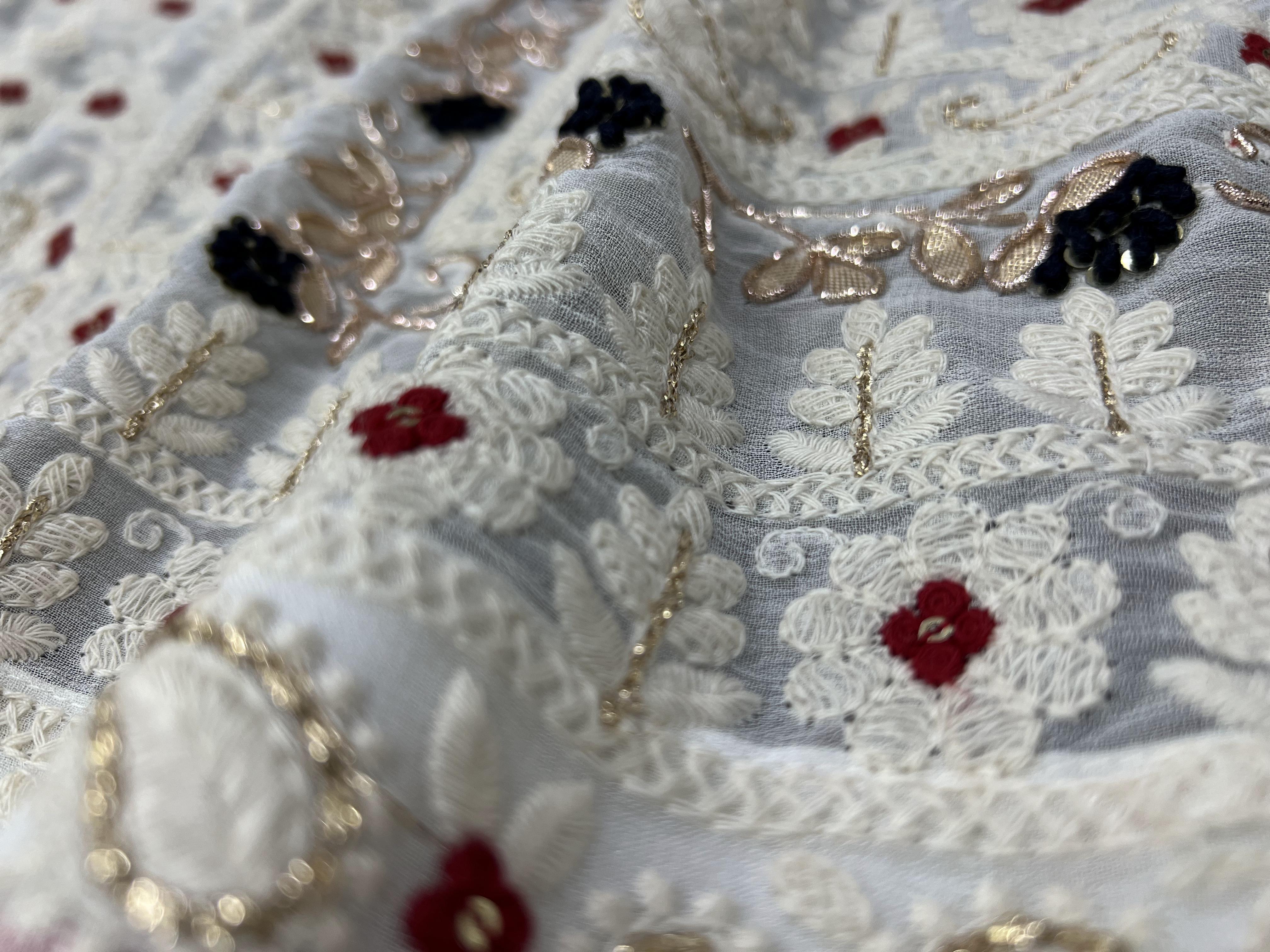 Traditionl Chikankari Indian Saree