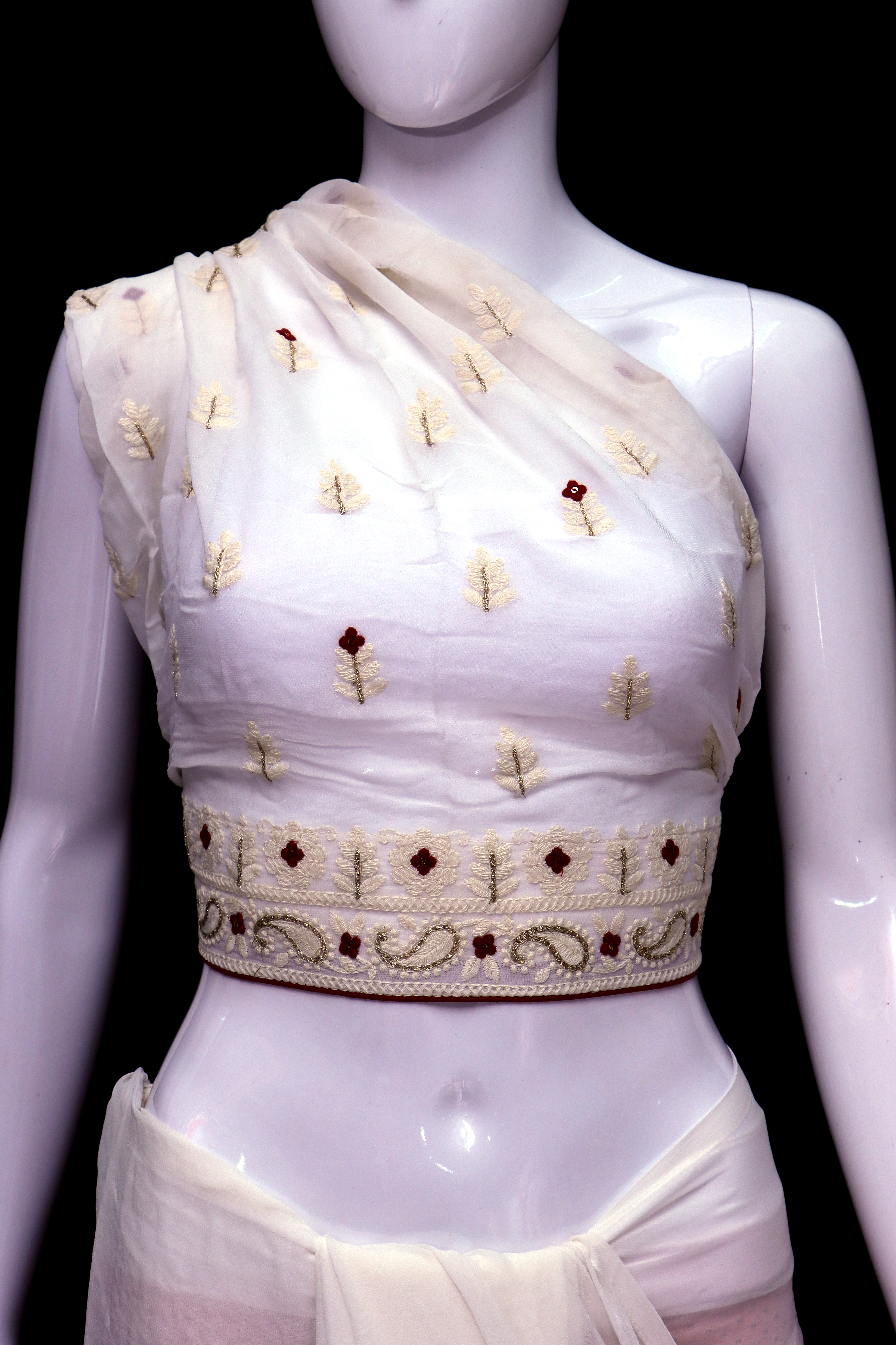 Traditionl Chikankari Indian Saree