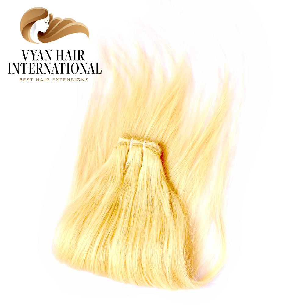 Double Drawn Blonde 613 Bulk Human Hair Silky Straight Hair
