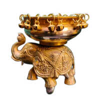 Brass Elephant Urli - Color: Golden