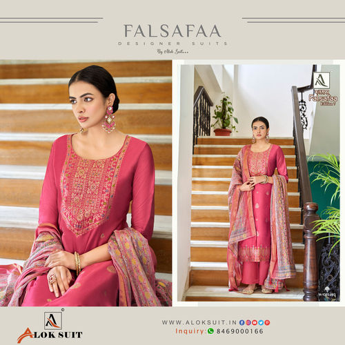 Falsafaa Designer Ladies Unstitched Salwar Kameez