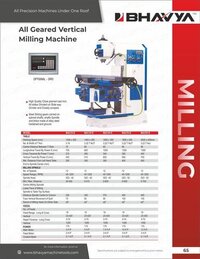 All Geared Vertical Milling Machine - Color: White And Blue