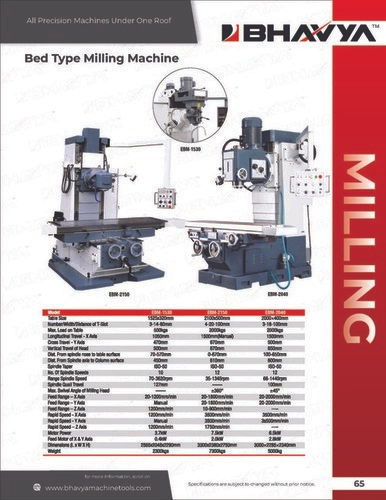 White And Grey Bed Type Milling Machine