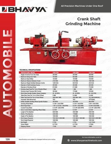 Crank Shaft Grinding Machine