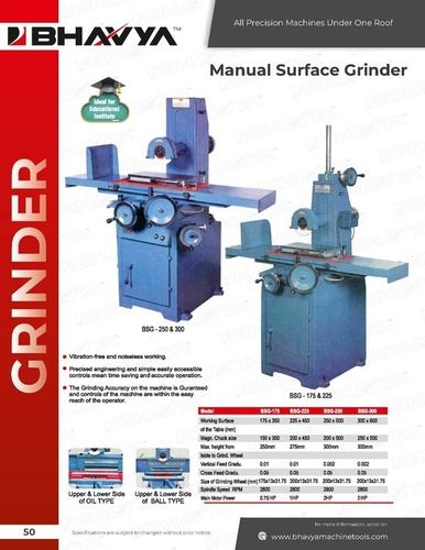 White And Blue Manual Surface Grinding Machine