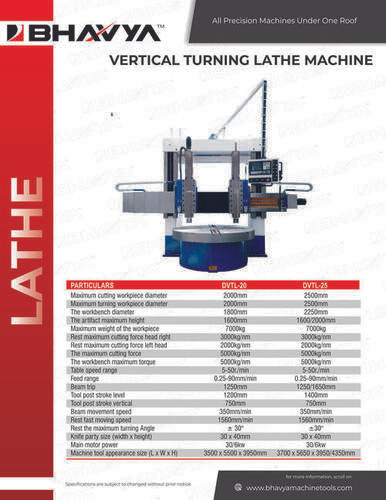 Double Column Vertical Lathe Machine