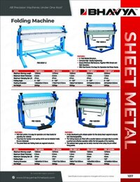 Metal Sheet Bending Machine - Color: White And Blue