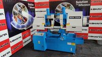 Double Column Semi Automatic Horizontal Bandsaw Machine - Color: Blue