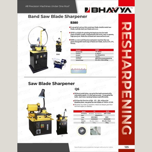 Q10 Saw Blade Sharpener Machine - Color: Yellow And Black