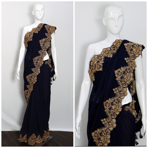 Pure Jari Work Georgette Saree
