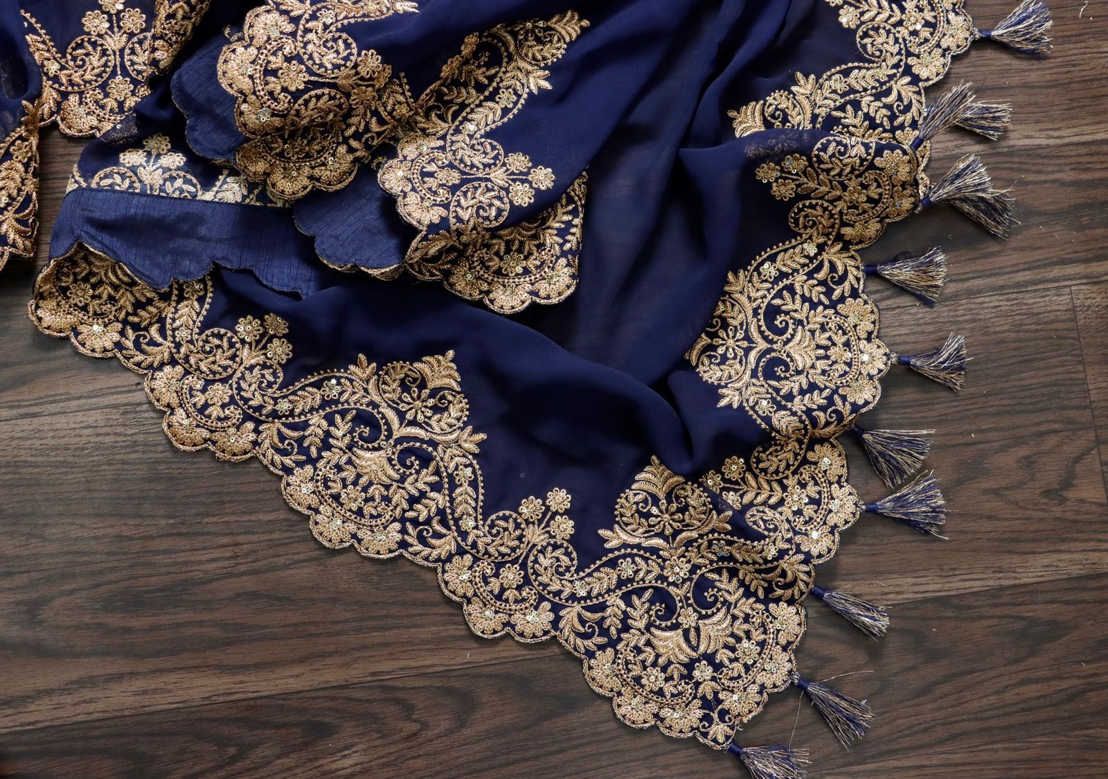 Pure Jari Work Georgette Saree