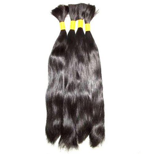 Single Drawn Hair Extensions - Human Hair, Solid Form , Black Color, High Quality, Industrial Application