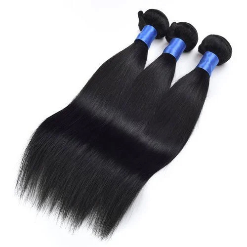 Straight Human Hair - Black Shade | Ideal for Women, Luxurious Texture, Natural Look