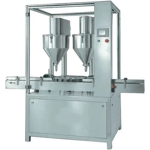 Manual Automatic Double Head Rotary Powder Filling Machine