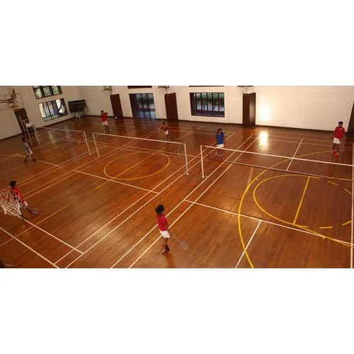 Brown Badminton Court Pvc Flooring