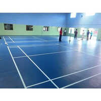 Pvc Sports Vinyl Flooring - High-grade Pvc Material, 4.5mm Thickness, Blue Color, Custom Sizes | Non-slip, Water Resistant, Scratch Resistant, Easy Maintenance