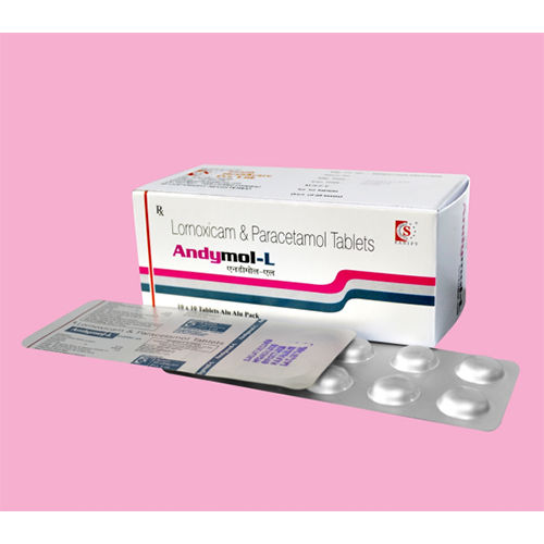 Andymol-L Tablets Ingredients: Lornoxicam 8Mg + Paracetamol 325Mg