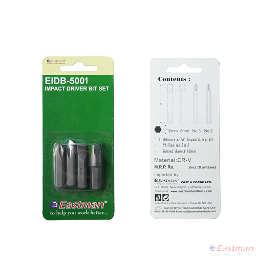 Eastman Impact Driver Bit Set EID-5001
