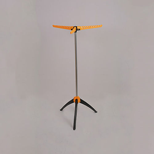 Silver-Orange-Black 66X130X57Cm Powder Painting Steel Garment Rack