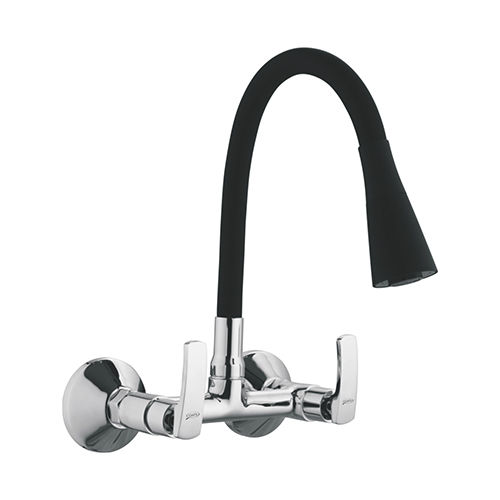 Sink Mixer Silicon Dual Flow Spout - Color: Silver/Black