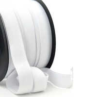 Crochet Elastic Tape - Premium Quality Polyester, White Color , Versatile Use For Garment Hemming And Gathering