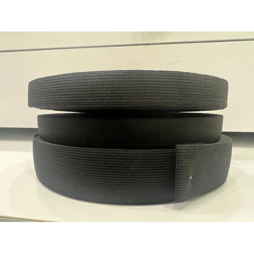 Polyester Knitted  Black Elastic Tape