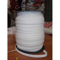 Garment Elastic Tape - Polyester Material, 0.5 Inch Width, 12mm Thickness, Plain White Color - All Purpose Usage For Comfortable Fit