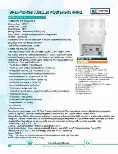 Temperature And Environment Controlled Vacuum Sintering Furnace