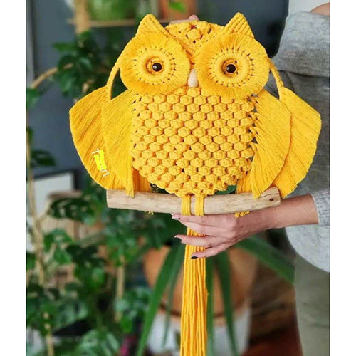 Owl Shape Macrame Wall Hanging