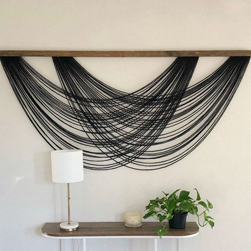 Black Holored Handcrafted Macrame Wall Hanging