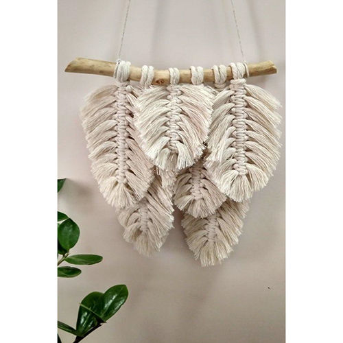 White Leaf Macrame Wall Hanging