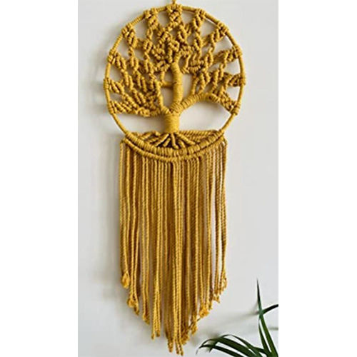 Yellow Tree Macrame Wall Hanging