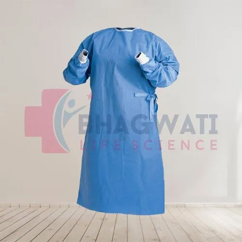 Blue Disposable Reinforced Surgical Gown