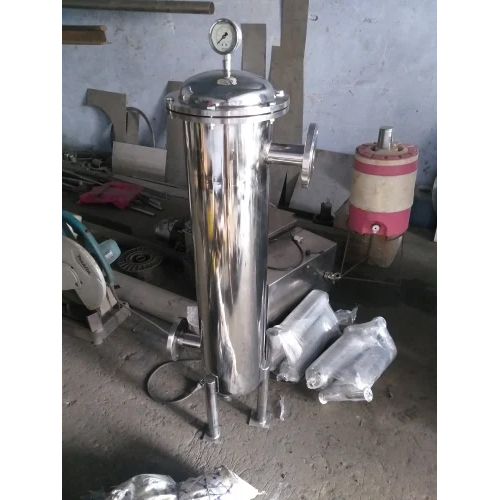 Ss Filter And Bag Housing - Stainless Steel, Silver Finish | Water Filtration System, 1-year Warranty