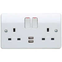 White Power Outlet Socket