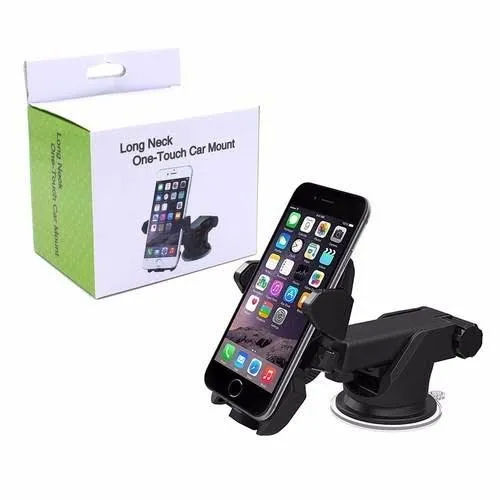 Long Neck One Touch Mobile Car Mount Body Material: Abs