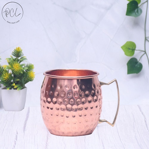 Pure Copper Hammered Moscow Mule Mug Capacity 500ML