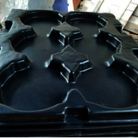 Car Wheel Rim Packaging Trays - Plastic, 400 X 400 X 70 Mm, Black, 0.5 Mm Thickness | Hard, 2-year Warranty, Rectangular Shape, Multiple Sizes Available