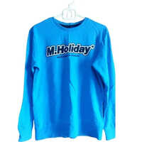 Used Clothing - Cotton Long Sleeve Printed Shirt, Blue Color | Breathable, Cool Pass, Non-toxic, No Fade Features For Men