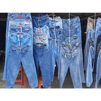 Blue Bale Of Ladies Jeans Mom Jeans Bell Bottom Jeans Used Cloth Korean Second Hand Surplus Stocklot