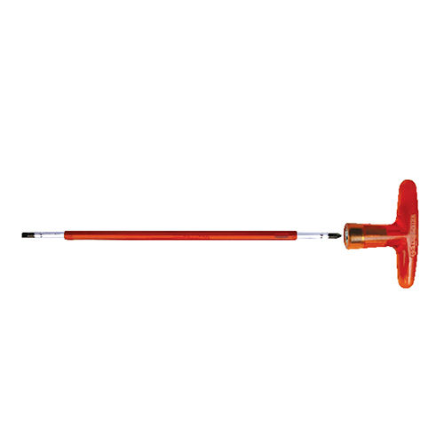 Insulated 2 in 1 Reversible T-Handle Screw Driver with Hexagon Rod and Extra Hard Tips