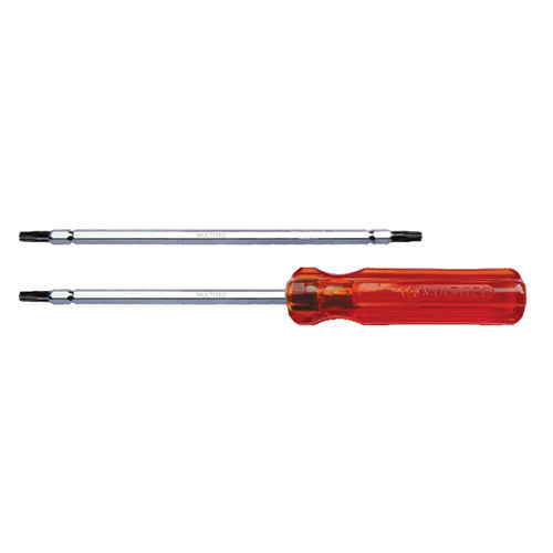 Red Double Side Torx Screw Driver In Hexagon Rod And Extra Hard Tips