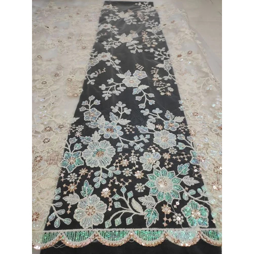 Embroidered Net Lehenga Fabric