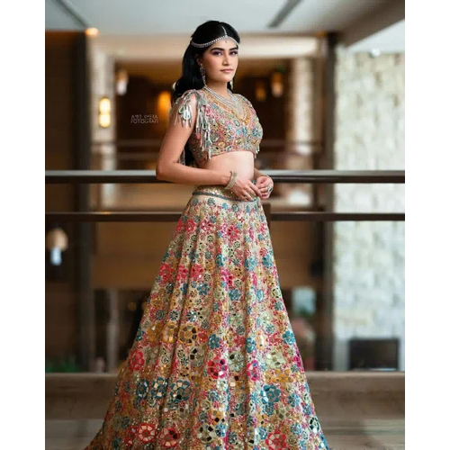 Multicolour Embroidered Fabric