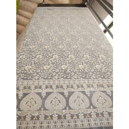 Chiken Embroidered Fabric