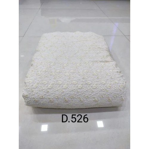 White Dyeable Embroidery Fabric