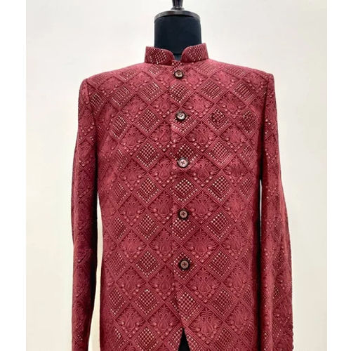 Embroided Velvet Sherwani Fabrics