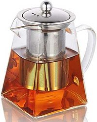 Transparent Square Glass Teapot With Heat Resistant Stainless Steel Infuser Perfect For Tea And Coffee Clear Leaf Teapot With Strainer Lid